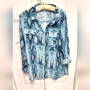 XXL BLOUSE 100% VISCOSE LIGHTWEIGHT LONG SLEEVES